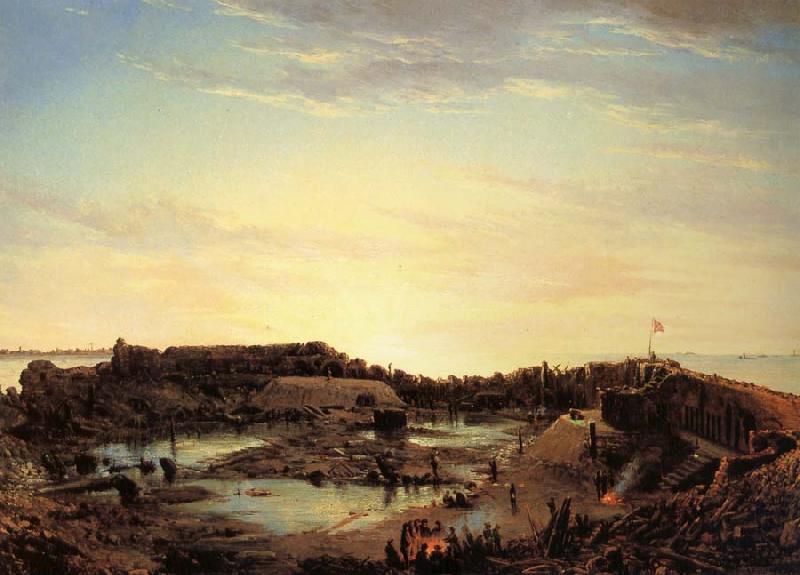 Conrad Wise Chapman Fort Sumter Interior at Sunrise Dec.9.1864 Germany oil painting art